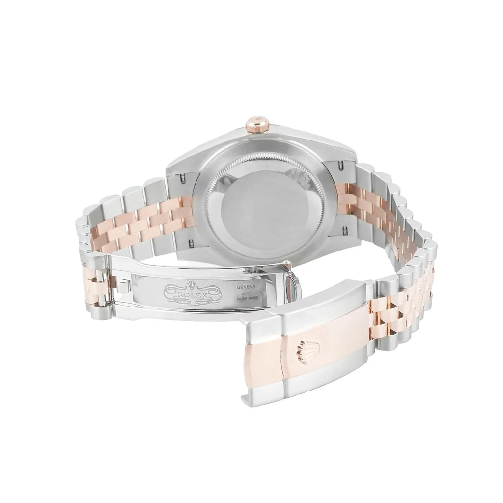 Rolex 126331 Datejust 41 mm 18K Rose Gold Fluted Bezel Chocolate Brown Diamond Dial Jubilee Bracelet Box and Papers 2016