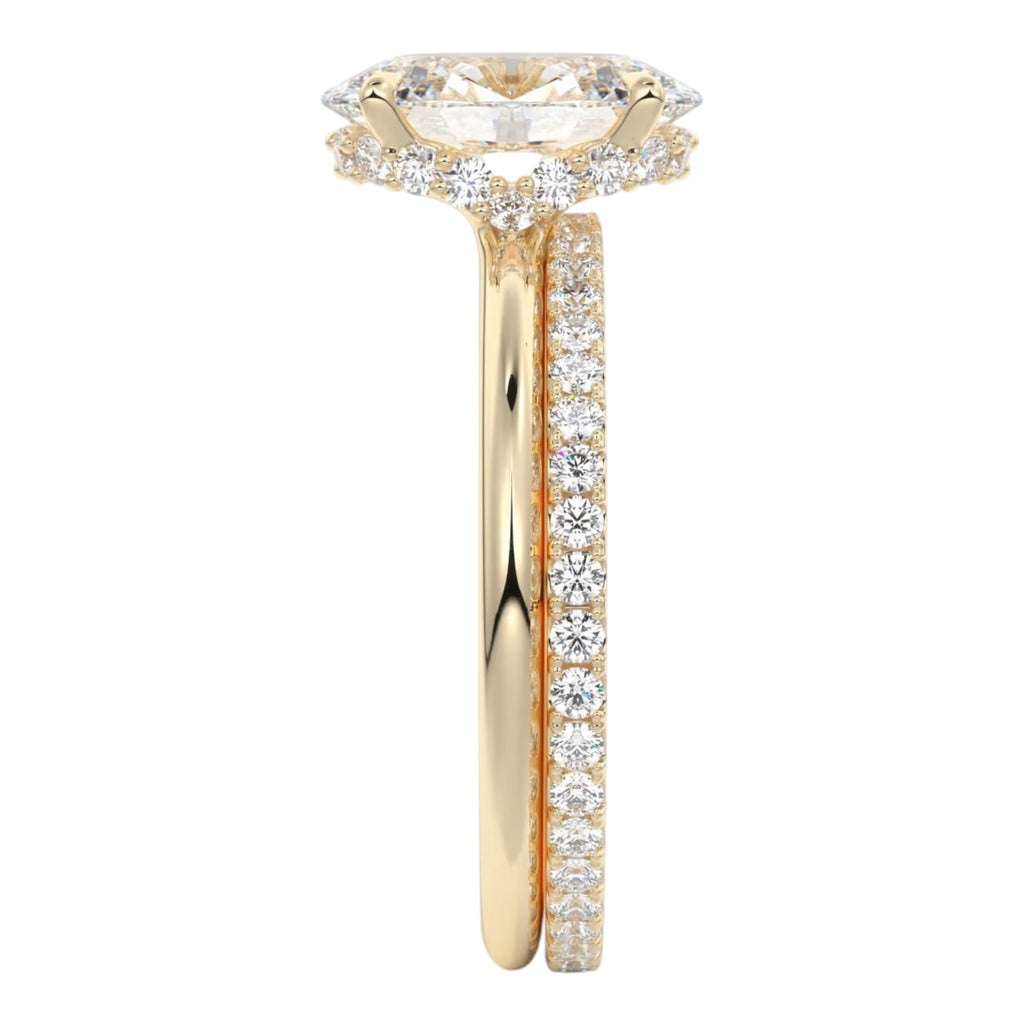 Draped Hidden Halo | Oval