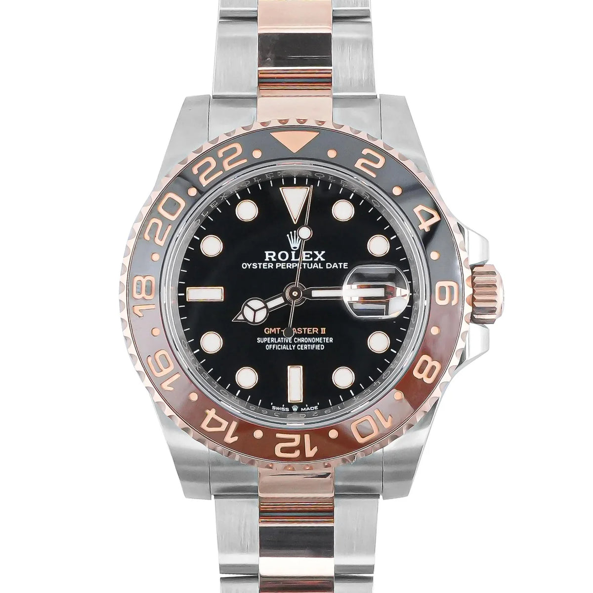 Rolex 126711CHNR GMT-Master II 40 mm "Root Beer" 18K Rose Gold Oyster Bracelet Box and Papers 2023