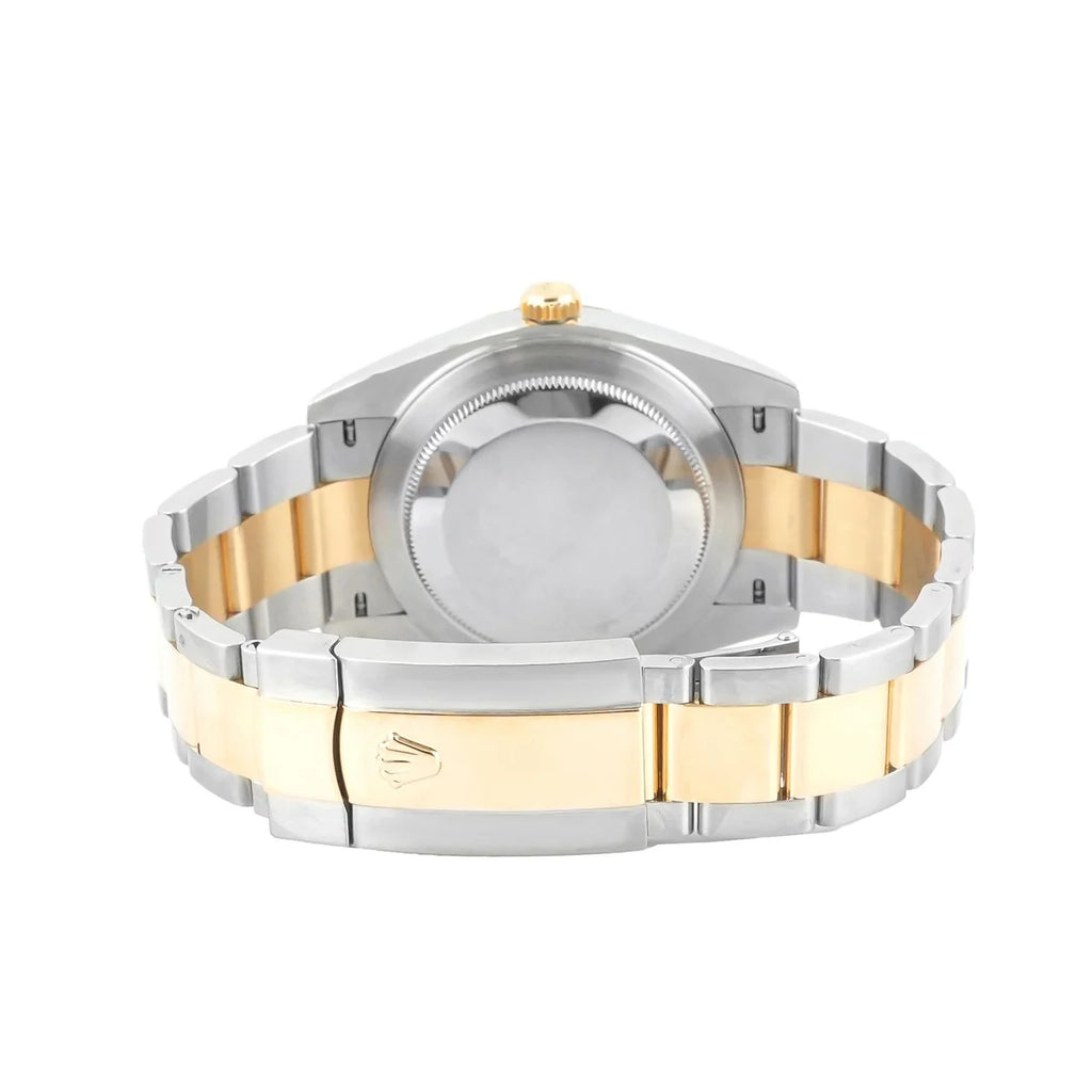 Rolex 126303 Datejust 41 mm 18K Yellow Gold Smooth Bezel Champagne Index Dial Oyster Bracelet Box and Papers 2018