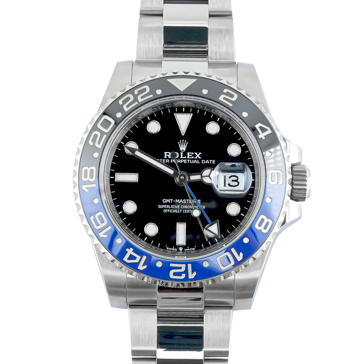 Rolex 126710BLNR GMT-Master II "Batman" 40 mm Ceramic Bezel Oyster Bracelet Box and Papers 2023