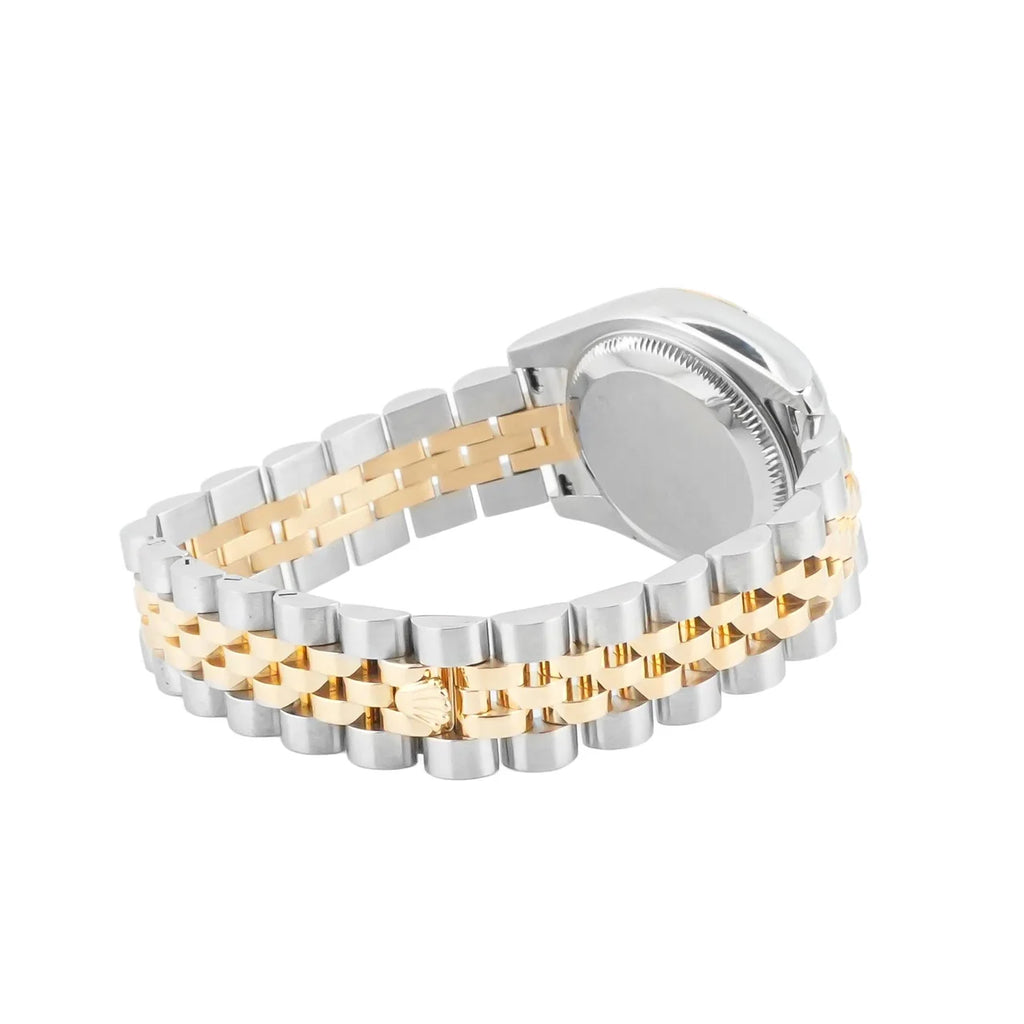 Rolex 179173 Lady-Datejust 26 mm 18K Yellow Gold Fluted Bezel Champagne Roman Dial Jubilee Bracelet Box and Papers 2009