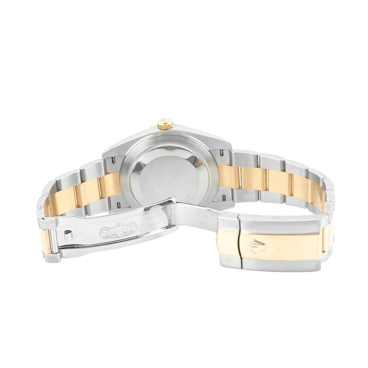 Rolex 126303 Datejust 41 mm 18K Yellow Gold Smooth Bezel Champagne Index Dial Oyster Bracelet Box and Papers 2018