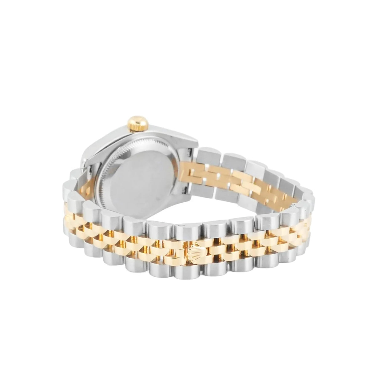 Rolex 179173 Lady-Datejust 26 mm 18K Yellow Gold Fluted Bezel Champagne Roman Dial Jubilee Bracelet Box and Papers 2009