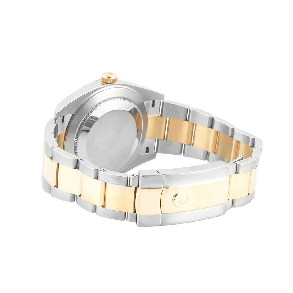 Rolex 126303 Datejust 41 mm 18K Yellow Gold Smooth Bezel Champagne Index Dial Oyster Bracelet Box and Papers 2018