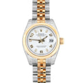 Rolex 179163 Lady-Datejust 26 mm 18K Yellow Gold Smooth Bezel White Arabic Dial Jubilee Bracelet Box and Papers 2006