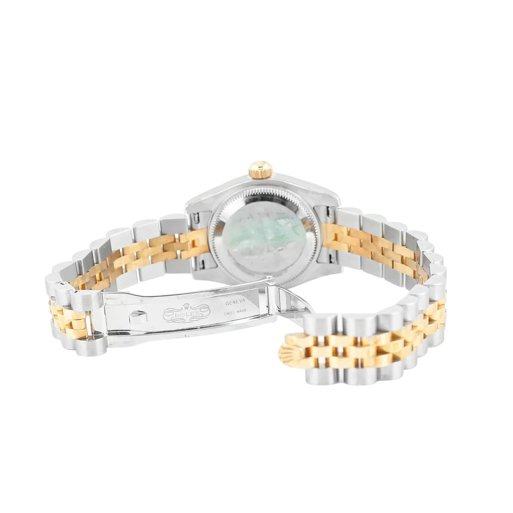 Rolex 179163 Lady-Datejust 26 mm 18K Yellow Gold Smooth Bezel White Arabic Dial Jubilee Bracelet Box and Papers 2006