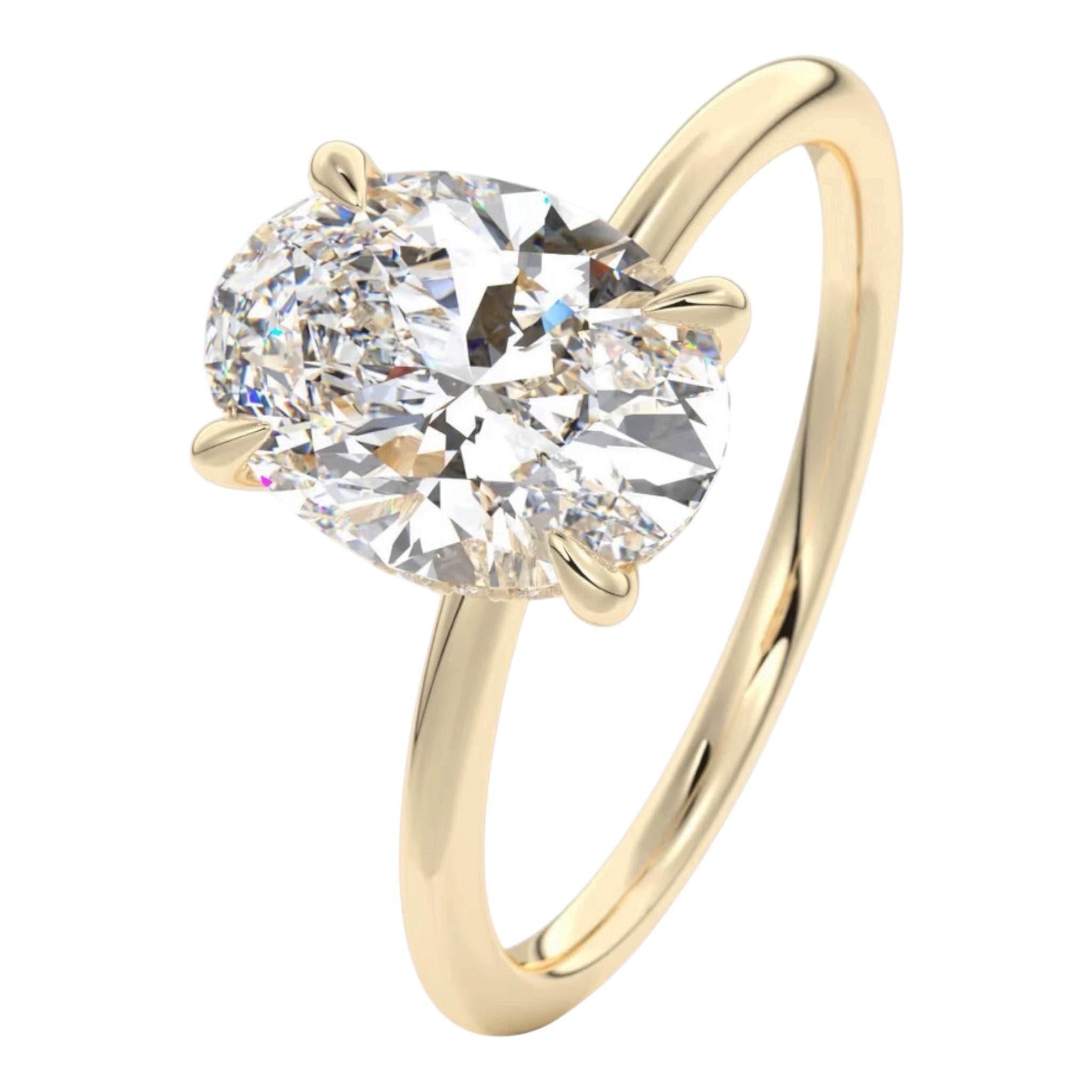 Draped Hidden Halo | Oval
