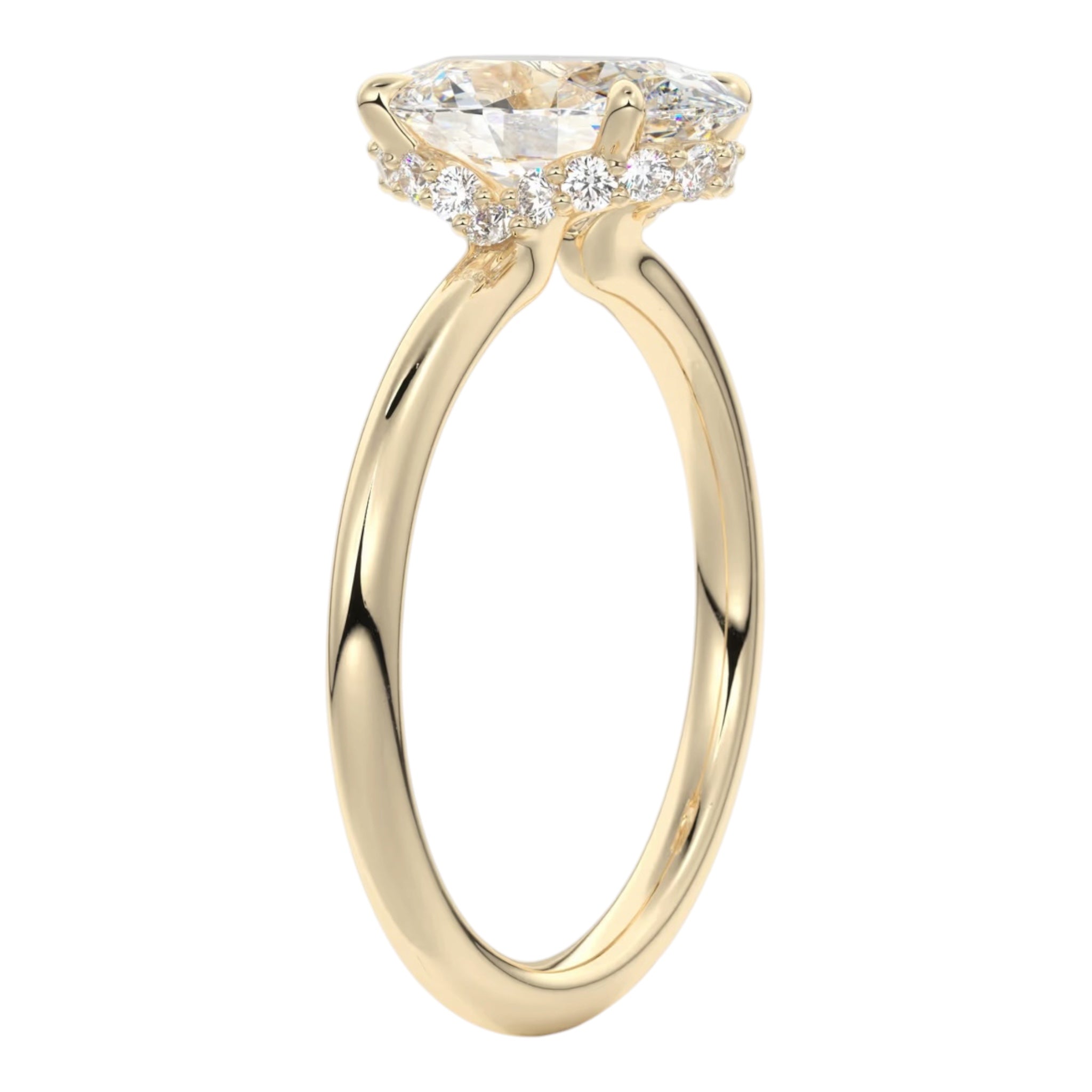 Draped Hidden Halo | Oval