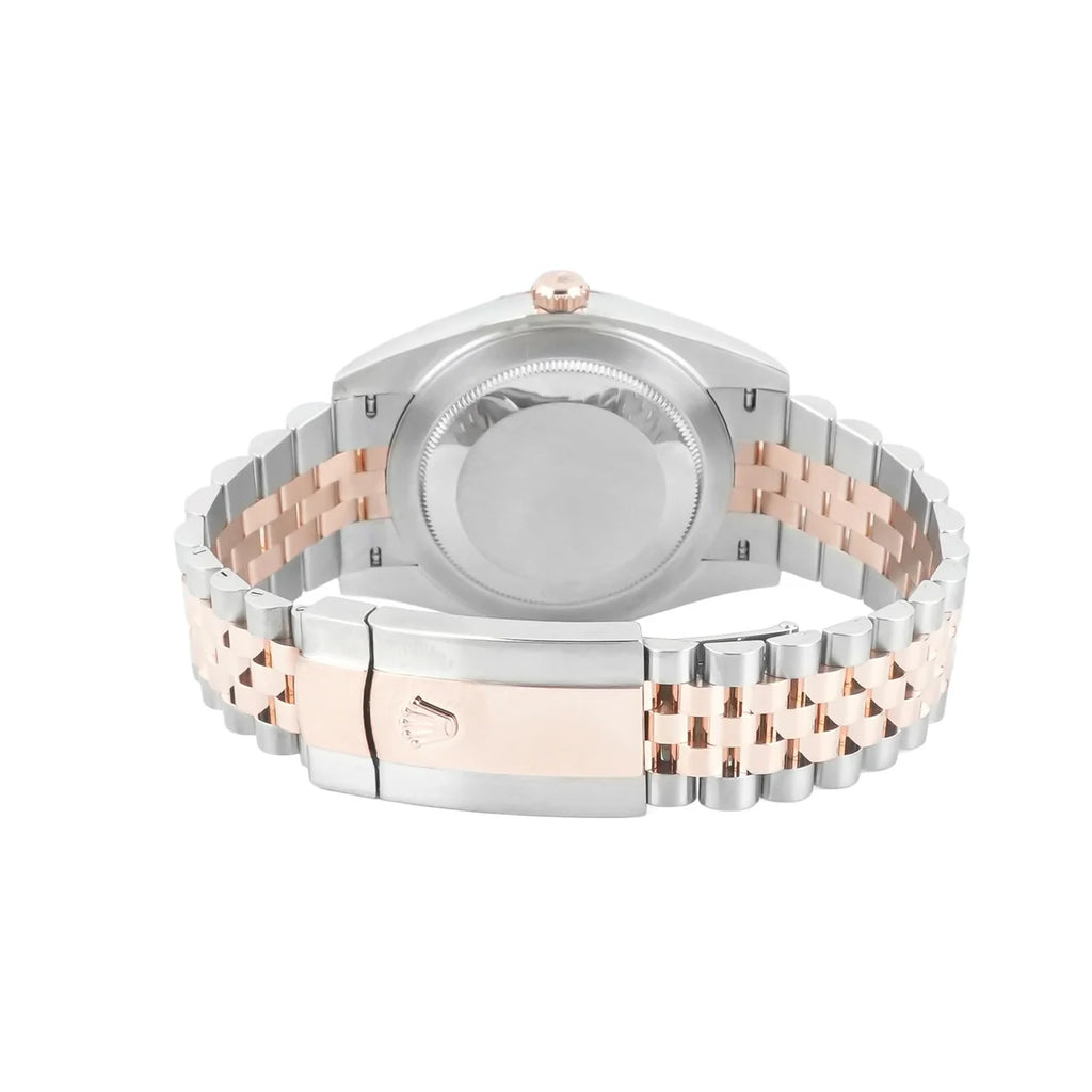 Rolex 126331 Datejust 41 mm 18K Rose Gold Fluted Bezel Chocolate Brown Diamond Dial Jubilee Bracelet Box and Papers 2016