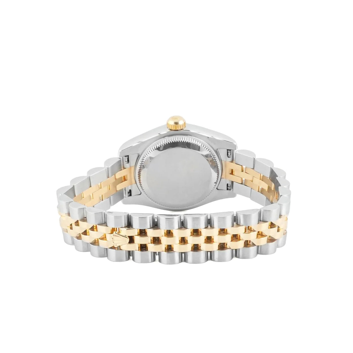 Rolex 179173 Lady-Datejust 26 mm 18K Yellow Gold Fluted Bezel Champagne Roman Dial Jubilee Bracelet Box and Papers 2009